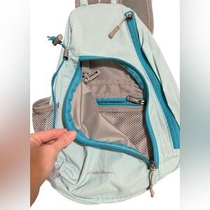 Eddie Bauer Aqua Blue Sling Backpack